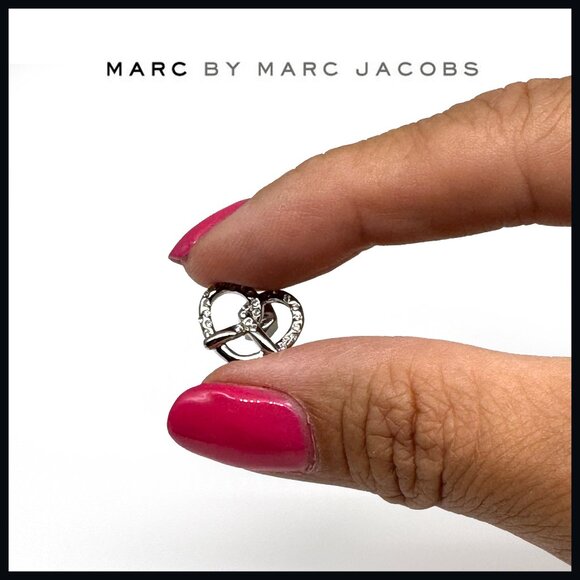 Marc by Marc Jacobs Salty Pretzel Earrings— Silver-Plated Brass & Cubic Zirconia - Picture 2 of 4